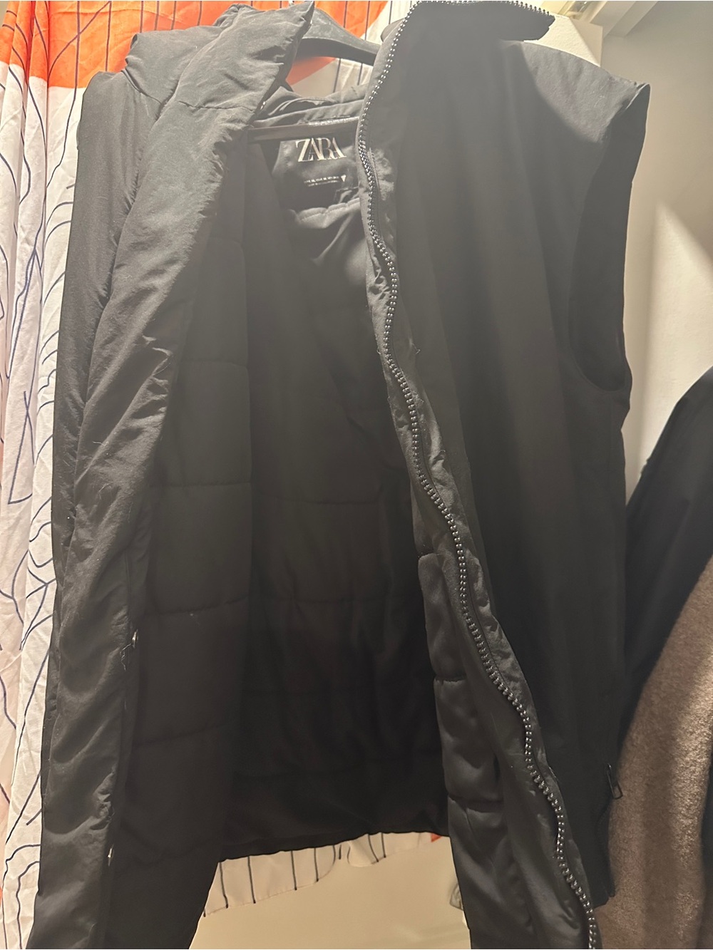 Zara Black Quilted Puffer Jacket